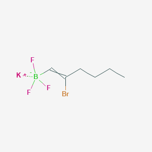 molecular formula C6H10BBrF3K B12502566 Potassium (2-bromohex-1-en-1-yl)trifluoroboranuide 