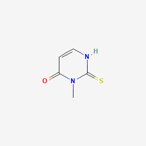 molecular formula C5H6N2OS B12502609 1H,3H-Pyrimidine-4-one-2-thione, 3-methyl- CAS No. 576-28-3
