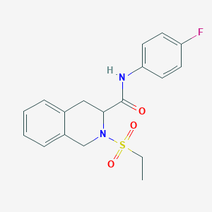 molecular formula C18H19FN2O3S B12502625 2-(Ethylsulfonyl)-N-(4-fluorophenyl)-1,2,3,4-tetrahydroisoquinoline-3-carboxamide 