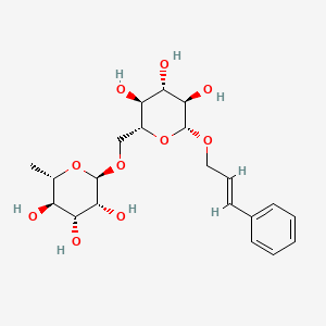 molecular formula C21H30O10 B1250264 (2E)-3-phenyl-2-propen-1-yl-6-O-(6-deoxy-alpha-L-mannopyranosyl)-beta-D-glucopyranoside 
