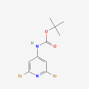 molecular formula C10H12Br2N2O2 B12502648 tert-Butyl (2,6-dibromopyridin-4-yl)carbamate 