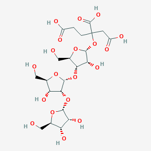2-[(2R,3R,4S,5R)-4-[(2R,3R,4R,5R)-3-[(2R,3R,4S,5R)-3,4-dihydroxy-5-(hydroxymethyl)oxolan-2-yl]oxy-4-hydroxy-5-(hydroxymethyl)oxolan-2-yl]oxy-3-hydroxy-5-(hydroxymethyl)oxolan-2-yl]oxybutane-1,2,4-tricarboxylic acid