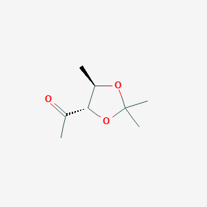 molecular formula C8H14O3 B125027 1-[(4S,5R)-2,2,5-trimethyl-1,3-dioxolan-4-yl]ethanone CAS No. 144829-98-1