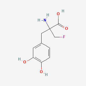 molecular formula C10H12FNO4 B1250275 2-Amino-2-(3,4-dihydroxybenzyl)-3-fluoropropionic acid 