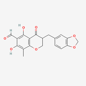 molecular formula C19H16O7 B1250278 6-Formyl-isoophiopogonanone A 