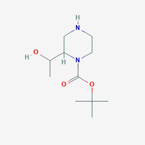 molecular formula C11H22N2O3 B12502802 (S)-tert-Butyl 2-((S)-1-hydroxyethyl)piperazine-1-carboxylate 