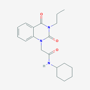 molecular formula C19H25N3O3 B12502840 N-cyclohexyl-2-(2,4-dioxo-3-propyl-3,4-dihydroquinazolin-1(2H)-yl)acetamide 