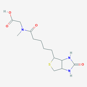 molecular formula C13H21N3O4S B12502875 (N-methyl-5-{2-oxo-hexahydrothieno[3,4-d]imidazol-4-yl}pentanamido)acetic acid 