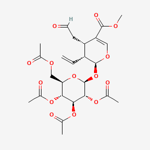 methyl (2S,3R,4S)-3-ethenyl-4-(2-oxoethyl)-2-[(2S,3R,4S,5R,6R)-3,4,5-triacetyloxy-6-(acetyloxymethyl)oxan-2-yl]oxy-3,4-dihydro-2H-pyran-5-carboxylate