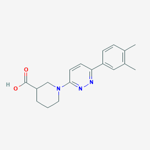 molecular formula C18H21N3O2 B12502886 1-[6-(3,4-Dimethylphenyl)pyridazin-3-yl]piperidine-3-carboxylic acid 