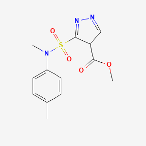 molecular formula C13H15N3O4S B12502983 methyl 3-[methyl(4-methylphenyl)sulfamoyl]-4H-pyrazole-4-carboxylate 