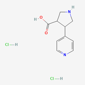 molecular formula C10H14Cl2N2O2 B12502998 4-(Pyridin-4-yl)pyrrolidine-3-carboxylic acid dihydrochloride 