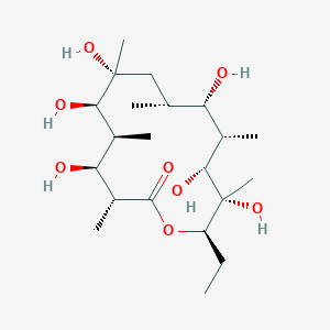 molecular formula C21H40O8 B1250301 (3R,4S,5S,6R,7R,9R,10S,11S,12R,13S,14R)-14-ethyl-4,6,7,10,12,13-hexahydroxy-3,5,7,9,11,13-hexamethyl-oxacyclotetradecan-2-one 