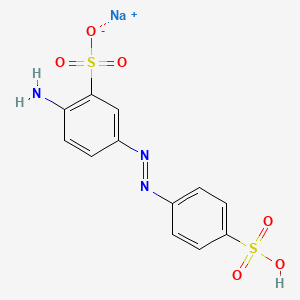 molecular formula C12H10N3NaO6S2 B12503014 Sodium 2-amino-5-((4-sulfophenyl)diazenyl)benzenesulfonate 