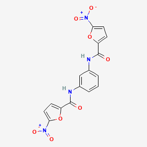 molecular formula C16H10N4O8 B12503052 N,N'-benzene-1,3-diylbis(5-nitrofuran-2-carboxamide) 