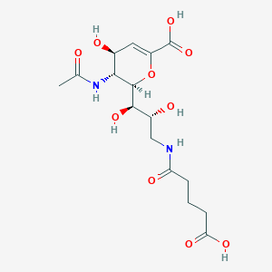 5-acetamido-2,6-anhydro-9-(4-carboxybutanamido)-3,5,9-trideoxy-D-glycero-D-galacto-non-2-enonic acid