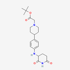 molecular formula C22H31N3O4 B12503090 tert-Butyl 2-(4-(4-((2,6-dioxopiperidin-3-yl)amino)phenyl)piperidin-1-yl)acetate 
