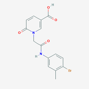 molecular formula C15H13BrN2O4 B12503100 1-{2-[(4-Bromo-3-methylphenyl)amino]-2-oxoethyl}-6-oxo-1,6-dihydropyridine-3-carboxylic acid 