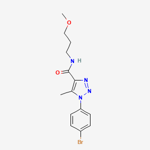 molecular formula C14H17BrN4O2 B12503147 1-(4-bromophenyl)-N-(3-methoxypropyl)-5-methyl-1H-1,2,3-triazole-4-carboxamide 