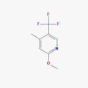molecular formula C8H8F3NO B12503187 2-Methoxy-4-methyl-5-(trifluoromethyl)pyridine 