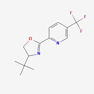 molecular formula C13H15F3N2O B12503192 4-(tert-Butyl)-2-(5-(trifluoromethyl)pyridin-2-yl)-4,5-dihydrooxazole 