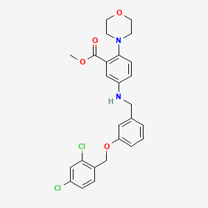 molecular formula C26H26Cl2N2O4 B12503207 Methyl 5-({3-[(2,4-dichlorobenzyl)oxy]benzyl}amino)-2-(morpholin-4-yl)benzoate 