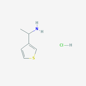 molecular formula C6H10ClNS B12503208 1-(Thiophen-3-yl)ethanamine hydrochloride 