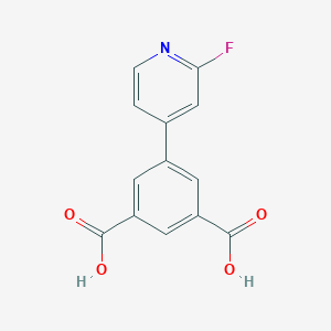 molecular formula C13H8FNO4 B12503231 5-(2-Fluoropyridin-4-yl)isophthalic acid 