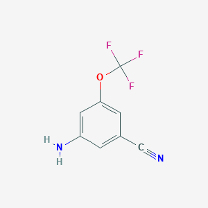 molecular formula C8H5F3N2O B12503237 3-Amino-5-(trifluoromethoxy)benzonitrile 