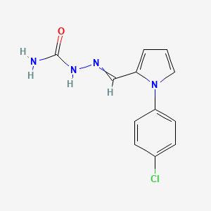molecular formula C12H11ClN4O B12503258 2-[[1-(4-Chlorophenyl)-1H-pyrrol-2-yl]methylene]hydrazinecarboxamide CAS No. 124695-23-4