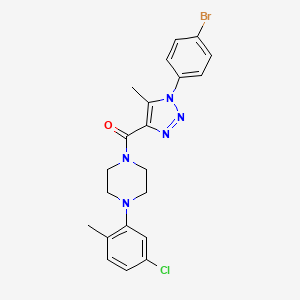 molecular formula C21H21BrClN5O B12503264 [1-(4-bromophenyl)-5-methyl-1H-1,2,3-triazol-4-yl][4-(5-chloro-2-methylphenyl)piperazin-1-yl]methanone 