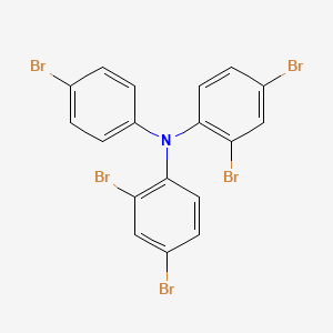 molecular formula C18H10Br5N B12503308 2,4-Dibromo-N-(4-bromophenyl)-N-(2,4-dibromophenyl)aniline CAS No. 73087-81-7