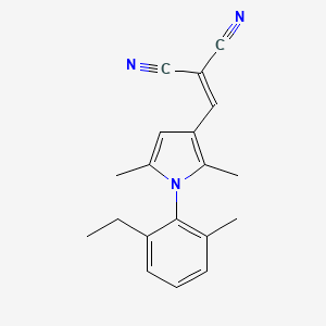 molecular formula C19H19N3 B12503330 {[1-(2-ethyl-6-methylphenyl)-2,5-dimethyl-1H-pyrrol-3-yl]methylidene}propanedinitrile 