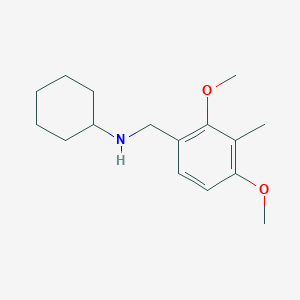 molecular formula C16H25NO2 B12503340 N-(2,4-dimethoxy-3-methylbenzyl)cyclohexanamine 