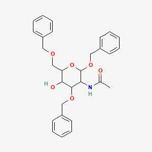 molecular formula C29H33NO6 B12503352 benzyl 2-acetamido-3,6-di-O-benzyl-2-deoxy-alpha-D-glucopyranoside 