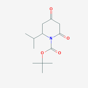 molecular formula C13H21NO4 B12503393 Tert-butyl 4,6-dioxo-2-isopropylpiperidine-1-carboxylate 