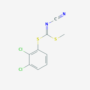 molecular formula C9H6Cl2N2S2 B125034 [(2,3-Dichlorophenyl)sulfanyl-methylsulfanylmethylidene]cyanamide CAS No. 152382-15-5