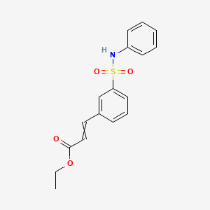 molecular formula C17H17NO4S B12503427 Ethyl 3-[3-(phenylsulfamoyl)phenyl]prop-2-enoate 
