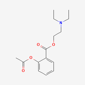 molecular formula C15H21NO4 B1250343 2-(Diethylamino)ethyl 2-(acetyloxy)benzoate CAS No. 7194-12-9