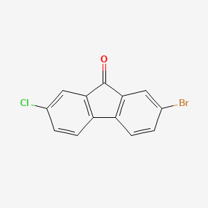 molecular formula C13H6BrClO B12503446 2-Bromo-7-chloro-9H-fluoren-9-one 
