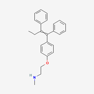 molecular formula C25H27NO B12503450 {2-[4-(1,2-Diphenylbut-1-en-1-yl)phenoxy]ethyl}(methyl)amine 