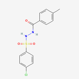 molecular formula C14H13ClN2O3S B12503451 N'-[(4-chlorophenyl)sulfonyl]-4-methylbenzohydrazide 