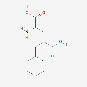 molecular formula C12H21NO4 B12503468 2-Amino-4-(cyclohexylmethyl)pentanedioic acid 