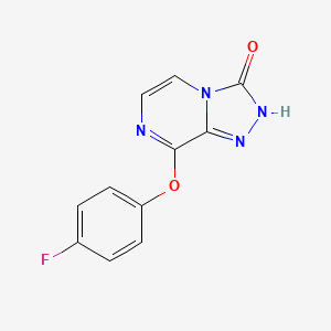molecular formula C11H7FN4O2 B12503475 8-(4-fluorophenoxy)[1,2,4]triazolo[4,3-a]pyrazin-3(2H)-one 