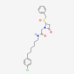 molecular formula C24H29ClN2O3S B1250348 2-[(2R)-2-benzylsulfinyl-4-oxoazetidin-1-yl]-N-[6-(4-chlorophenyl)hexyl]acetamide 