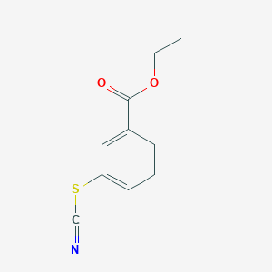 molecular formula C10H9NO2S B12503520 Ethyl 3-thiocyanatobenzoate 