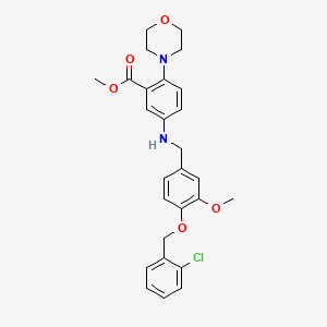 molecular formula C27H29ClN2O5 B12503525 Methyl 5-({4-[(2-chlorobenzyl)oxy]-3-methoxybenzyl}amino)-2-(morpholin-4-yl)benzoate 
