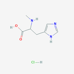 molecular formula C7H12ClN3O2 B12503586 N-Me-His-OH.HCl 