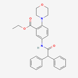 molecular formula C27H28N2O4 B12503602 Ethyl 5-[(diphenylacetyl)amino]-2-(morpholin-4-yl)benzoate 