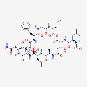 molecular formula C52H82ClN11O15 B1250362 Phoriospongin A 